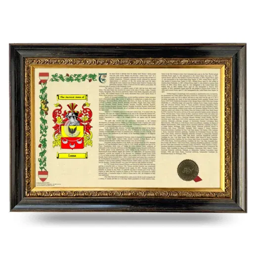 Luna Armorial Landscape Framed - Heirloom