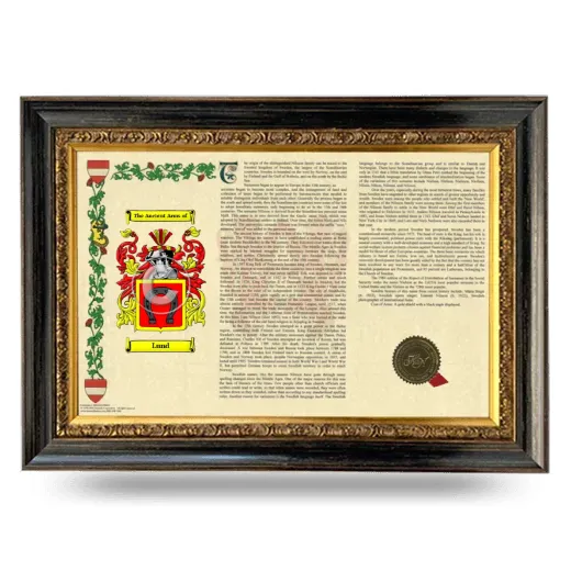 Lund Armorial Landscape Framed - Heirloom