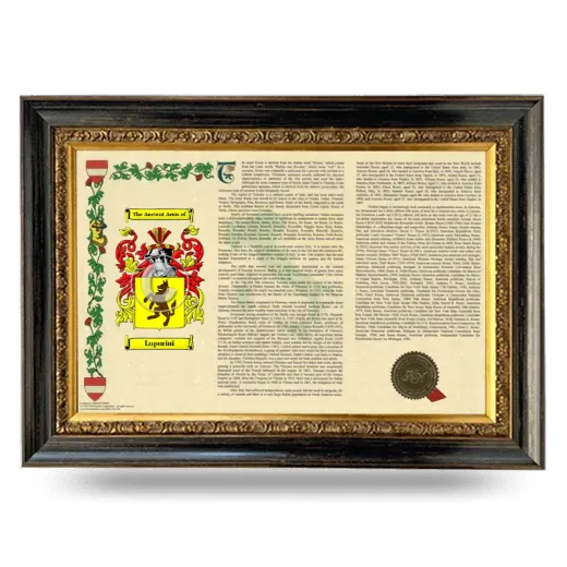 Luporini Armorial Landscape Framed - Heirloom