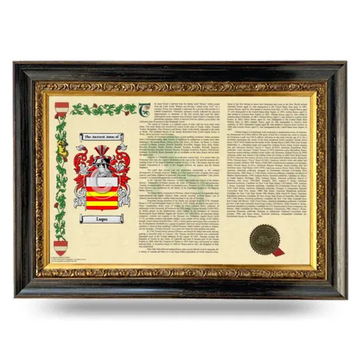 Lupu Armorial Landscape Framed - Heirloom