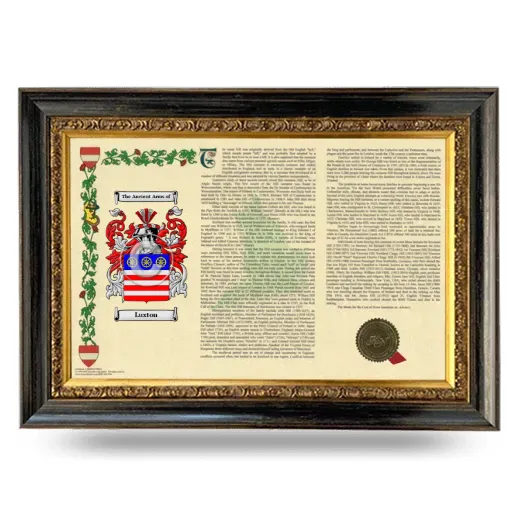 Luxton Armorial Landscape Framed - Heirloom