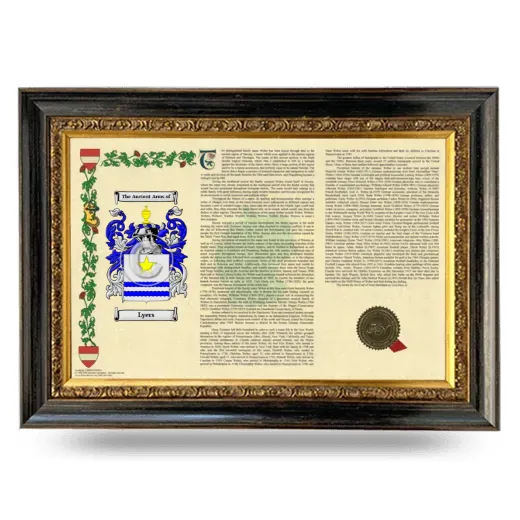 Lyers Armorial Landscape Framed - Heirloom
