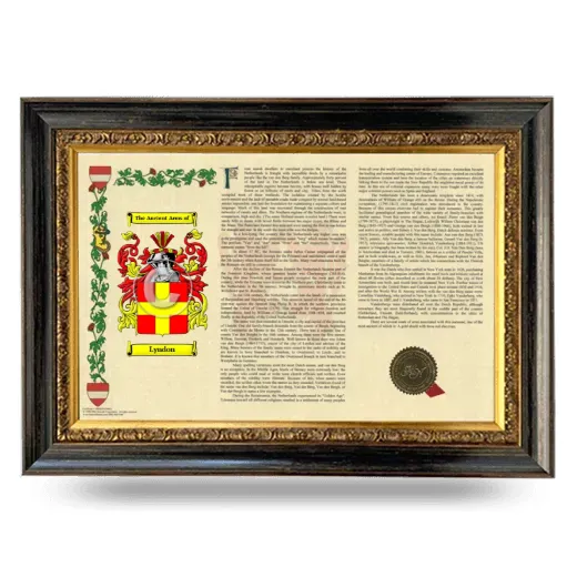 Lyndon Armorial Landscape Framed - Heirloom