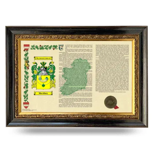 MacAlary Armorial Landscape Framed - Heirloom