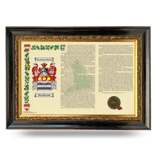 Macclemand Armorial Landscape Framed - Heirloom
