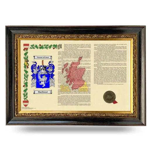 MacDowal Armorial Landscape Framed - Heirloom
