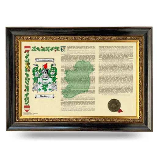 MacGarry Armorial Landscape Framed - Heirloom
