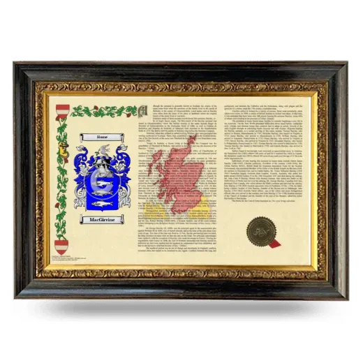 MacGirvine Armorial Landscape Framed - Heirloom
