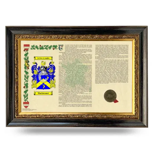 Machecourt Armorial Landscape Framed - Heirloom