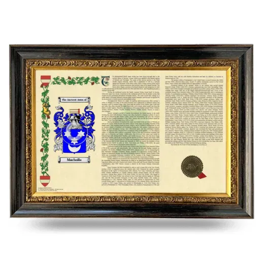 Macholla Armorial Landscape Framed - Heirloom