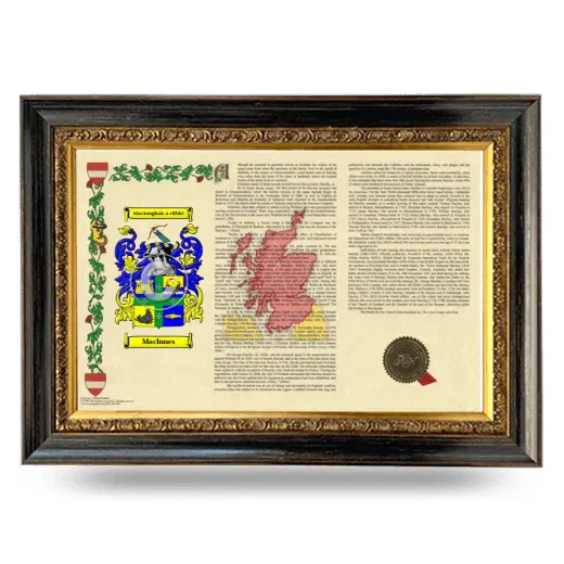 MacInnes Armorial Landscape Framed - Heirloom