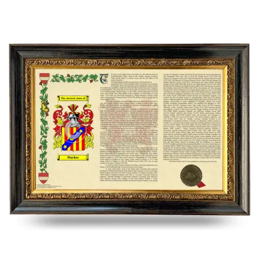 Macker Armorial Landscape Framed - Heirloom