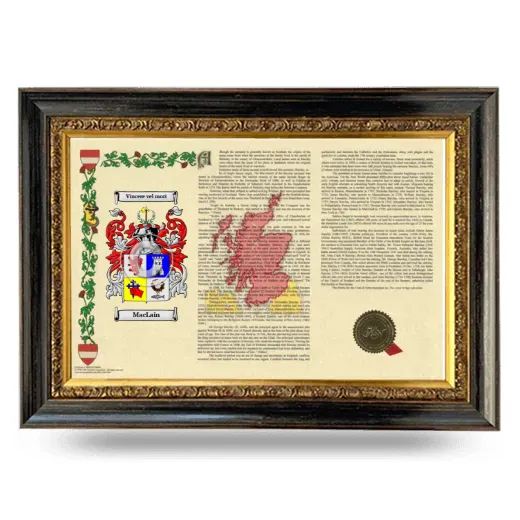 MacLain Armorial Landscape Framed - Heirloom
