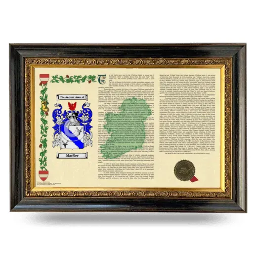 MacNee Armorial Landscape Framed - Heirloom