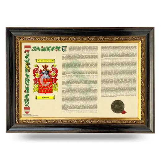 Maconi Armorial Landscape Framed - Heirloom