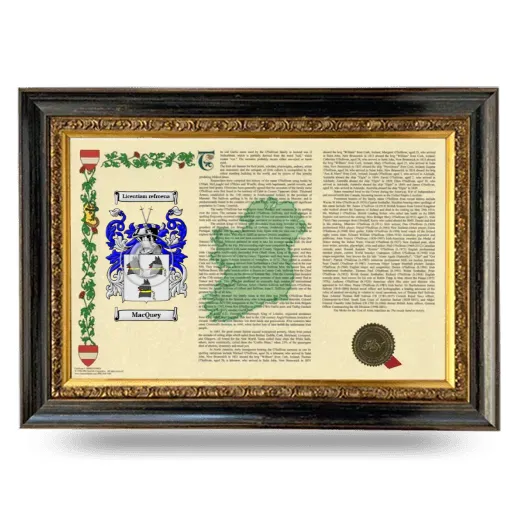 MacQuey Armorial Landscape Framed - Heirloom