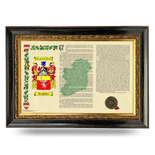 MacQuillen Armorial Landscape Framed - Heirloom
