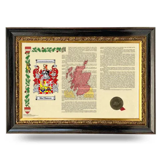 Macthomas Armorial Landscape Framed - Heirloom