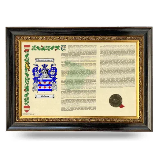 Maderes Armorial Landscape Framed - Heirloom