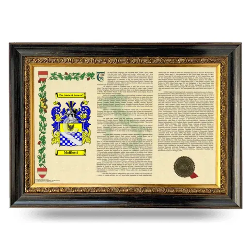Maffiotti Armorial Landscape Framed - Heirloom