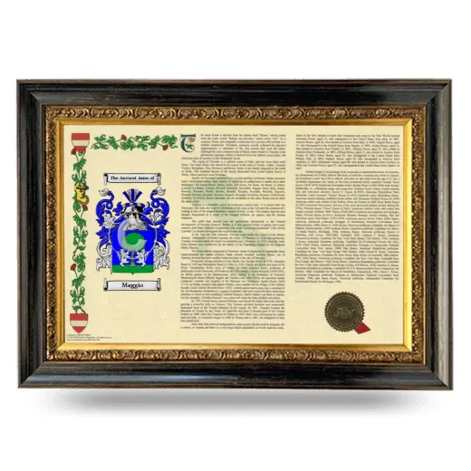 Maggio Armorial Landscape Framed - Heirloom