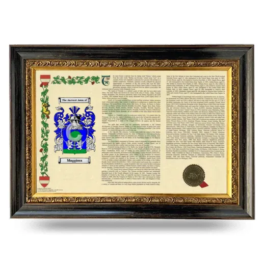 Maggiora Armorial Landscape Framed - Heirloom