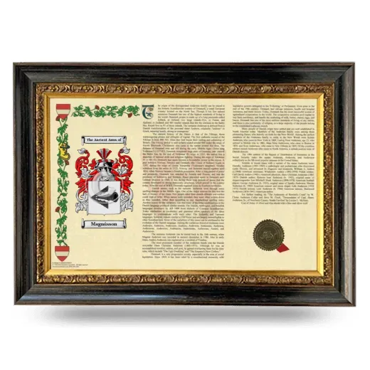 Magnússon Armorial Landscape Framed - Heirloom
