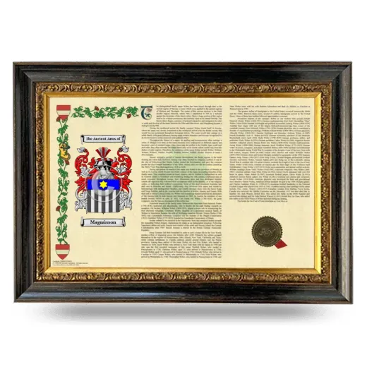 Magnússon Armorial Landscape Framed - Heirloom