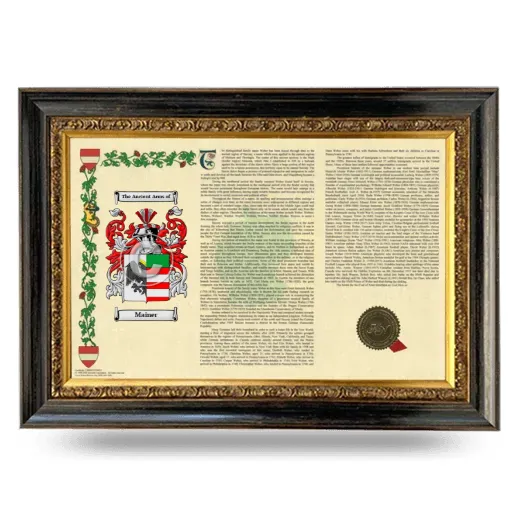 Mainer Armorial Landscape Framed - Heirloom