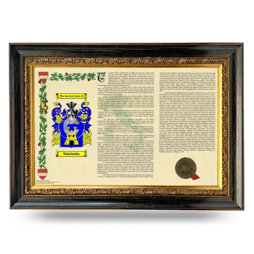 Malabarba Armorial Landscape Framed - Heirloom