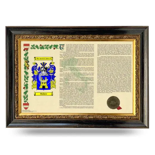 Malave Armorial Landscape Framed - Heirloom