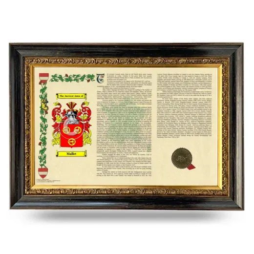 Mallet Armorial Landscape Framed - Heirloom