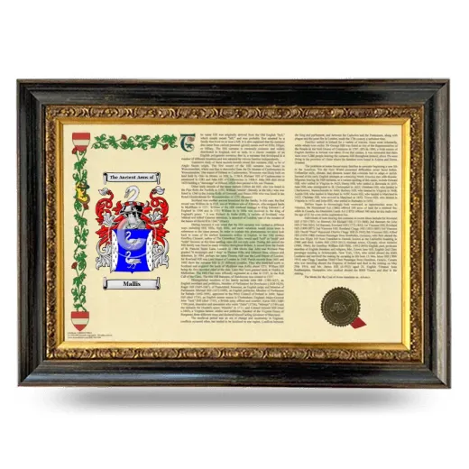 Mallis Armorial Landscape Framed - Heirloom