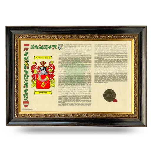 Malroux Armorial Landscape Framed - Heirloom
