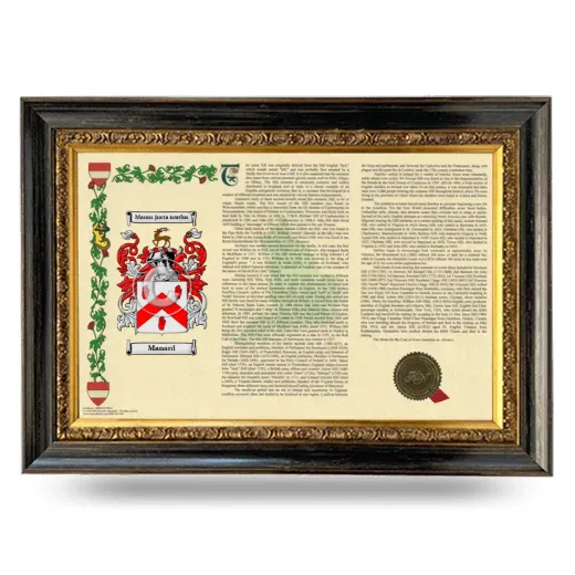 Manard Armorial Landscape Framed - Heirloom