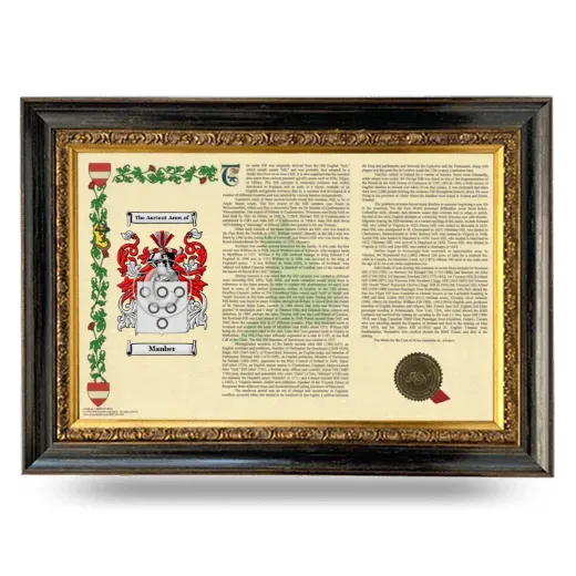 Manber Armorial Landscape Framed - Heirloom