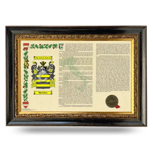 Mancinas Armorial Landscape Framed - Heirloom