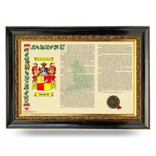 Mandavill Armorial Landscape Framed - Heirloom