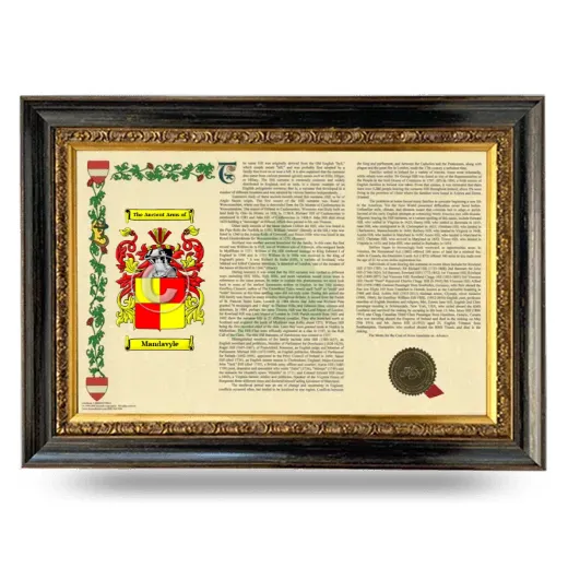Mandavyle Armorial Landscape Framed - Heirloom
