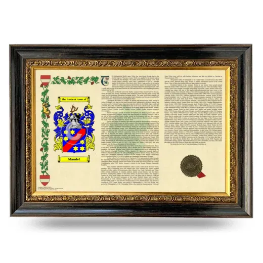 Mandel Armorial Landscape Framed - Heirloom