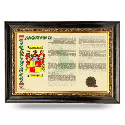 Mandervyle Armorial Landscape Framed - Heirloom