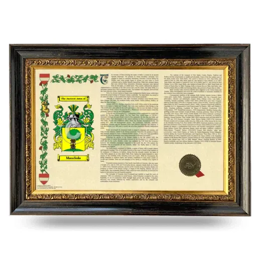 Mandiola Armorial Landscape Framed - Heirloom