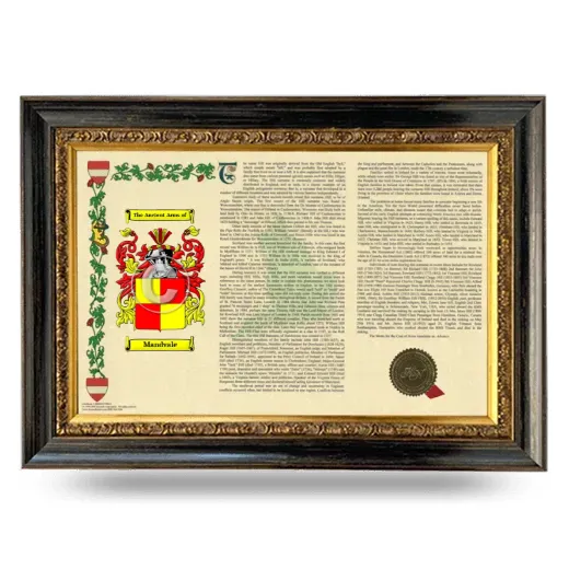 Mandvale Armorial Landscape Framed - Heirloom