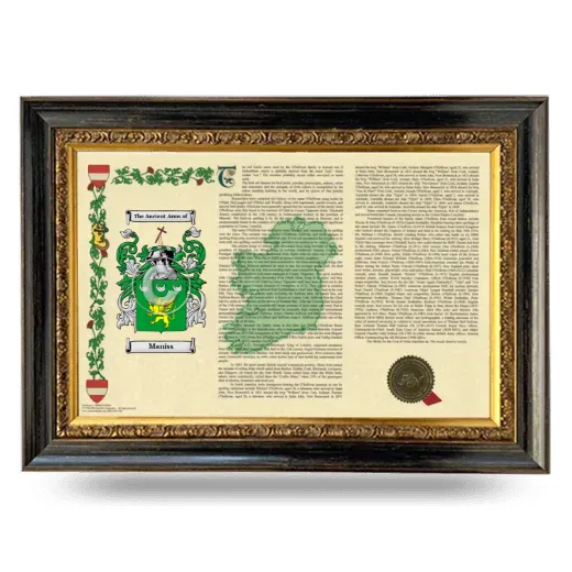 Maniss Armorial Landscape Framed - Heirloom