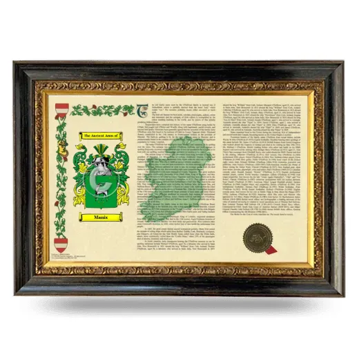 Manix Armorial Landscape Framed - Heirloom