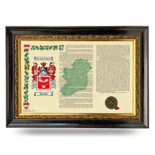 Mannan Armorial Landscape Framed - Heirloom