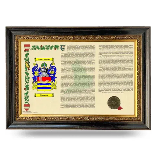 Mannor Armorial Landscape Framed - Heirloom