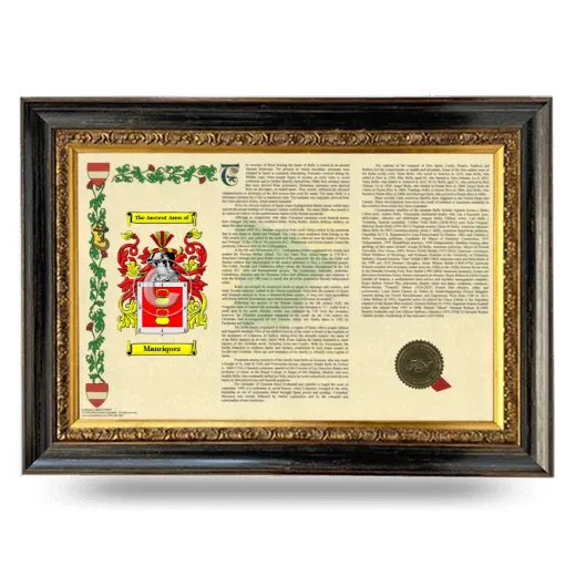 Manríquez Armorial Landscape Framed - Heirloom