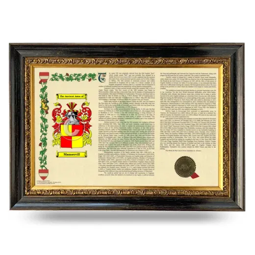 Manservill Armorial Landscape Framed - Heirloom