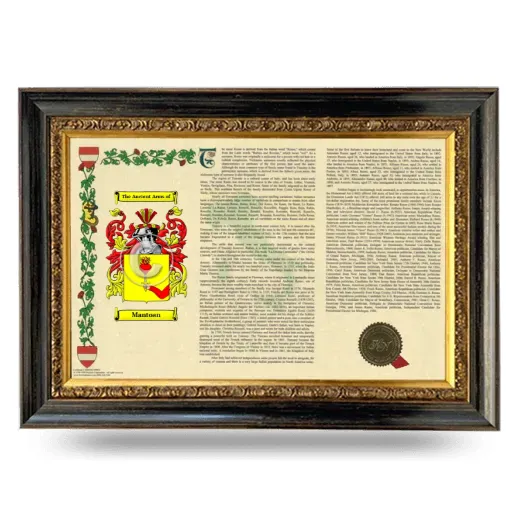 Mantoan Armorial Landscape Framed - Heirloom